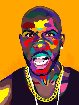 Get At Me Dog - DMX Portrait - Limited Edition Giclee Art Print & Wall Decor - Vakseen Art