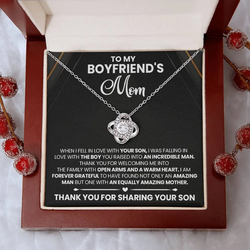 Gift For Boyfriend's Mom "You Are Amazing" Gold Knot Necklace