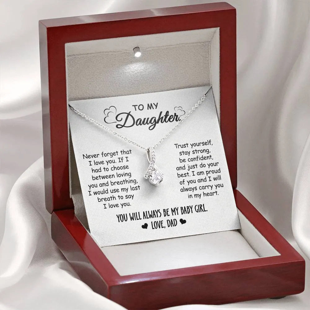 Gift For Daughter From Dad - I Love You - Alluring Beauty Necklace