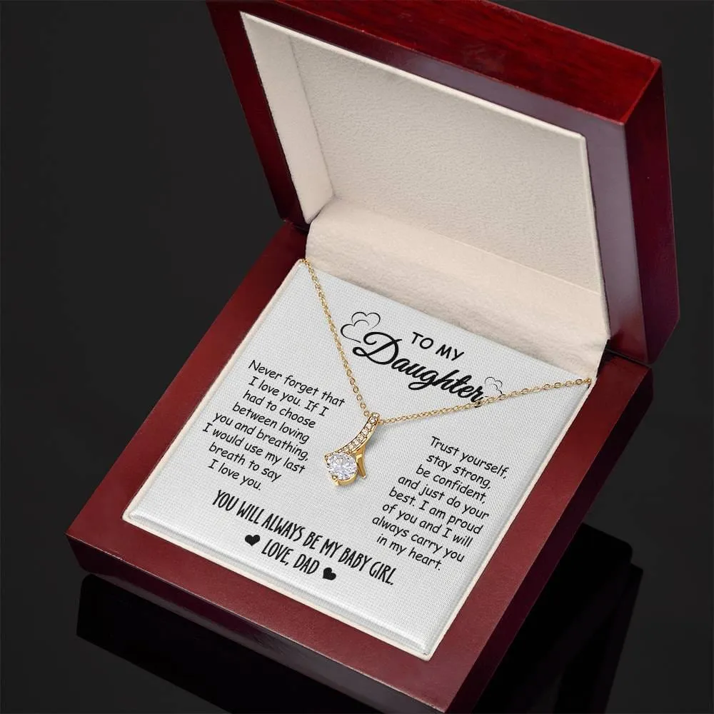 Gift For Daughter From Dad - I Love You - Alluring Beauty Necklace