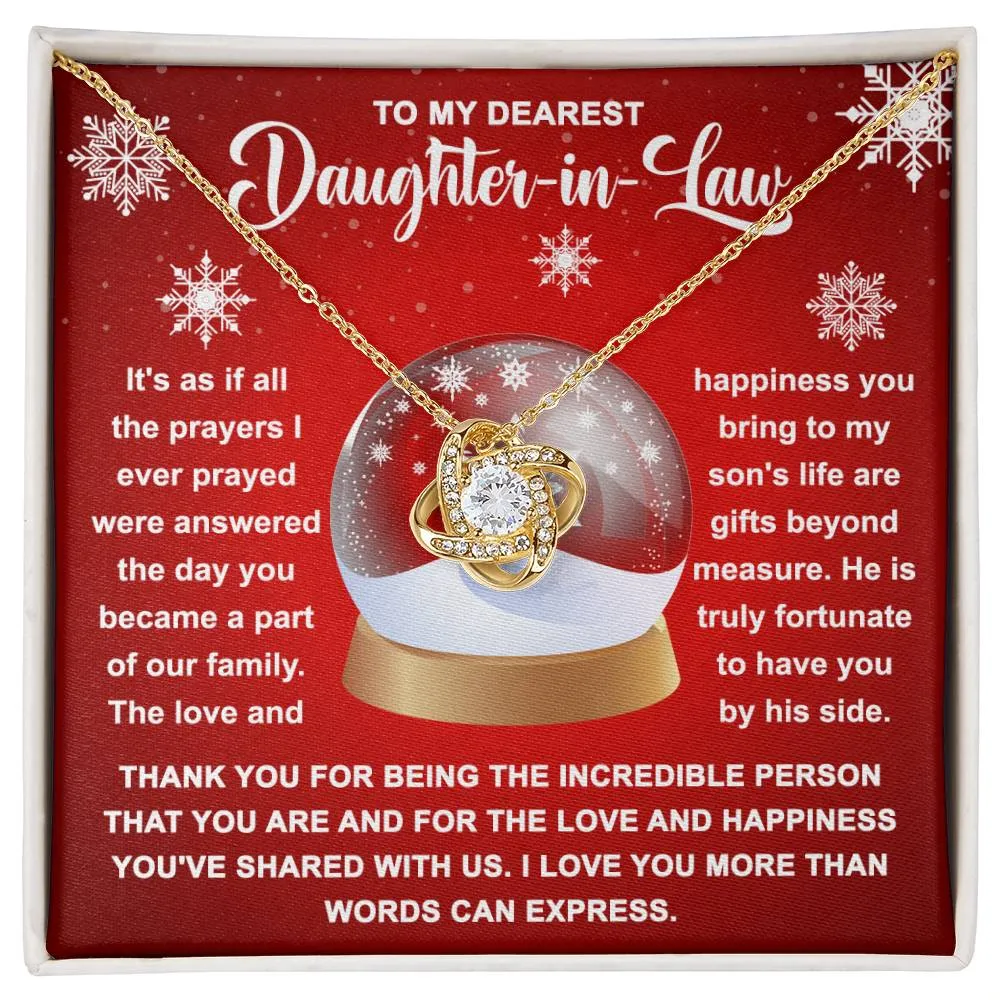 Gift for Daughter-In-Law-Incredible Person - Love Knot Necklace
