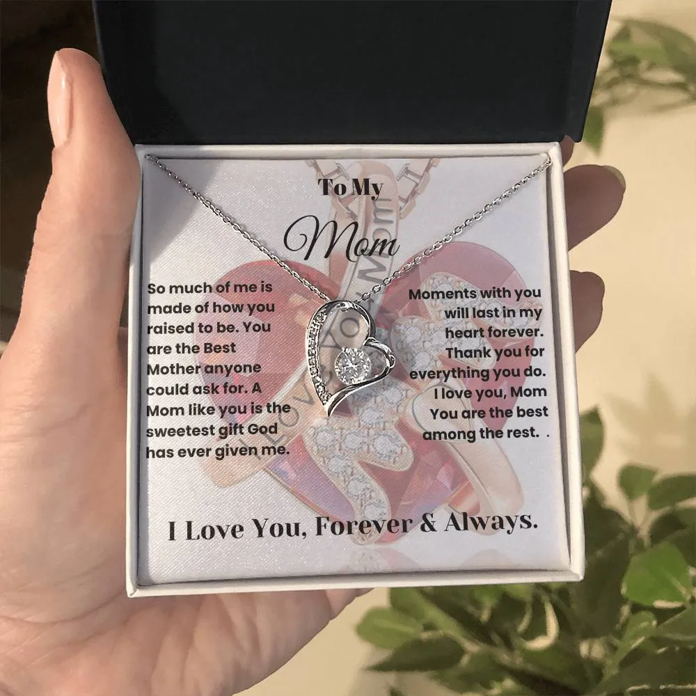 Gift For Mother - Beautiful! Forever Love Heart Necklace