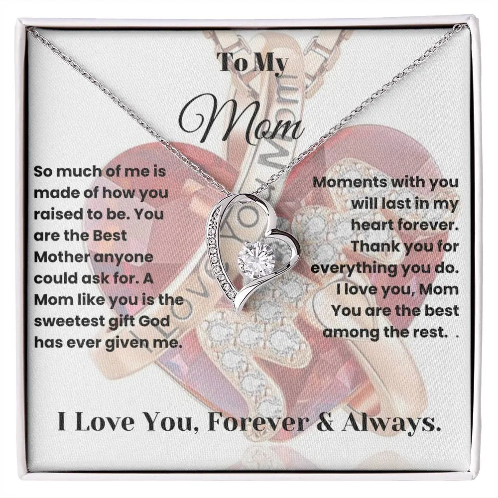 Gift For Mother - Beautiful! Forever Love Heart Necklace
