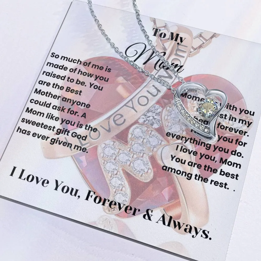 Gift For Mother - Beautiful! Forever Love Heart Necklace