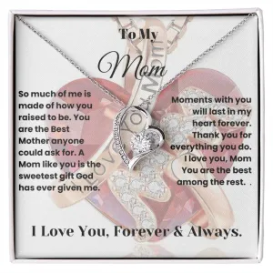 Gift For Mother - Beautiful! Forever Love Heart Necklace
