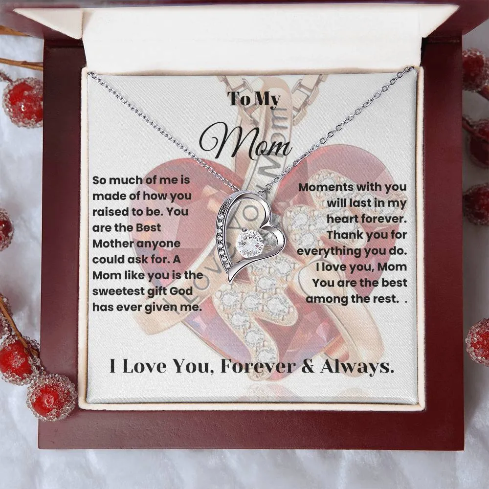Gift For Mother - Beautiful! Forever Love Heart Necklace