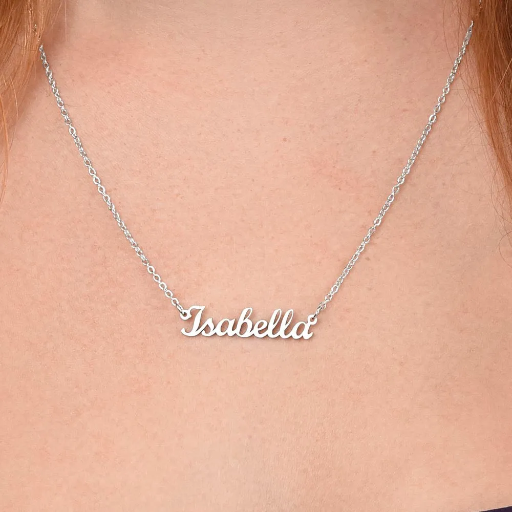 Gift For My Granddaughter From Grandma- Personalized Name Necklace