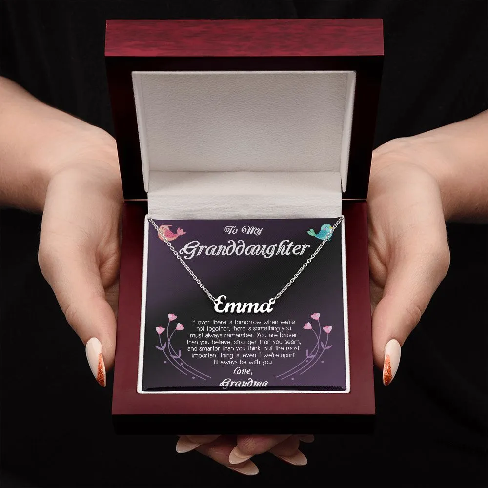 Gift For My Granddaughter From Grandma- Personalized Name Necklace