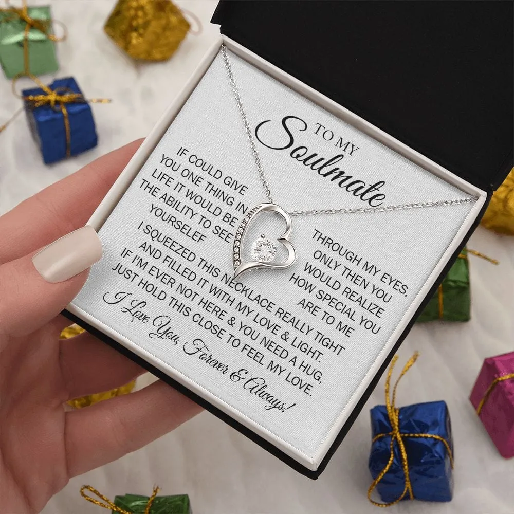 Gift For My Soulmate - One Thing  - Forever Love Necklace With Message Card - Gift For Birthday, Anniversary, Christmas, Mother's Day From Husband