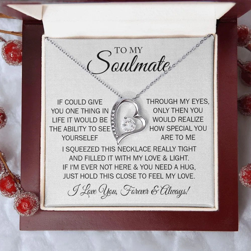 Gift For My Soulmate - One Thing  - Forever Love Necklace With Message Card - Gift For Birthday, Anniversary, Christmas, Mother's Day From Husband