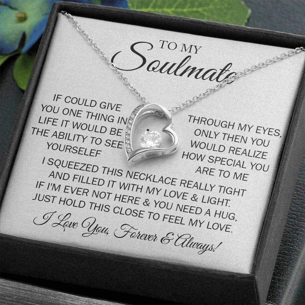 Gift For My Soulmate - One Thing  - Forever Love Necklace With Message Card - Gift For Birthday, Anniversary, Christmas, Mother's Day From Husband