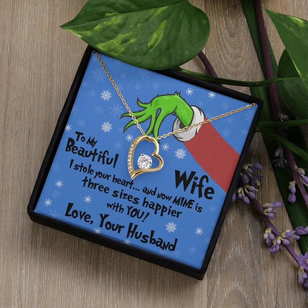Gift For My Wife - I Stole Your Heart - Forever Love Necklace - Gift For Wife From Husband, Birthday, Anniversary, Christmas, Mother's Day