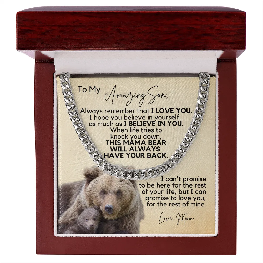 Gift for Son | Cuban Link Chain from Mom | I Believe in You