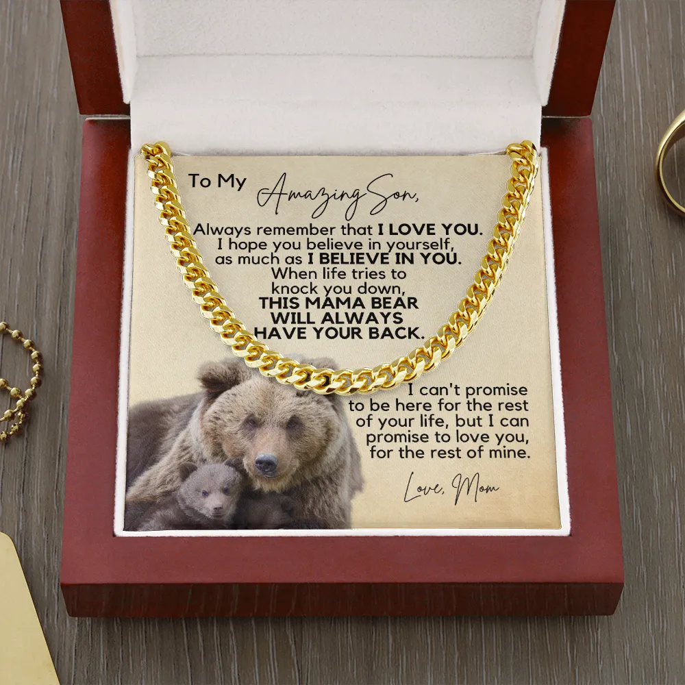 Gift for Son | Cuban Link Chain from Mom | I Believe in You