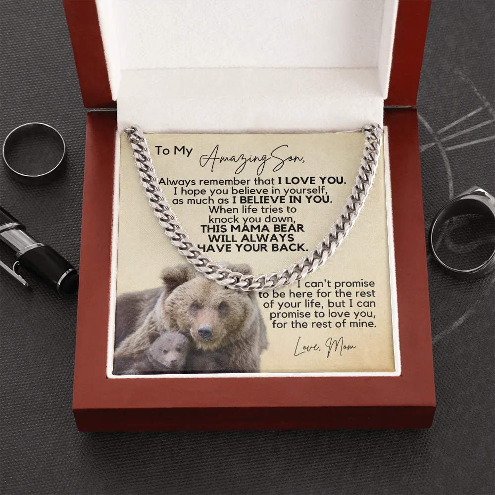 Gift for Son | Cuban Link Chain from Mom | I Believe in You