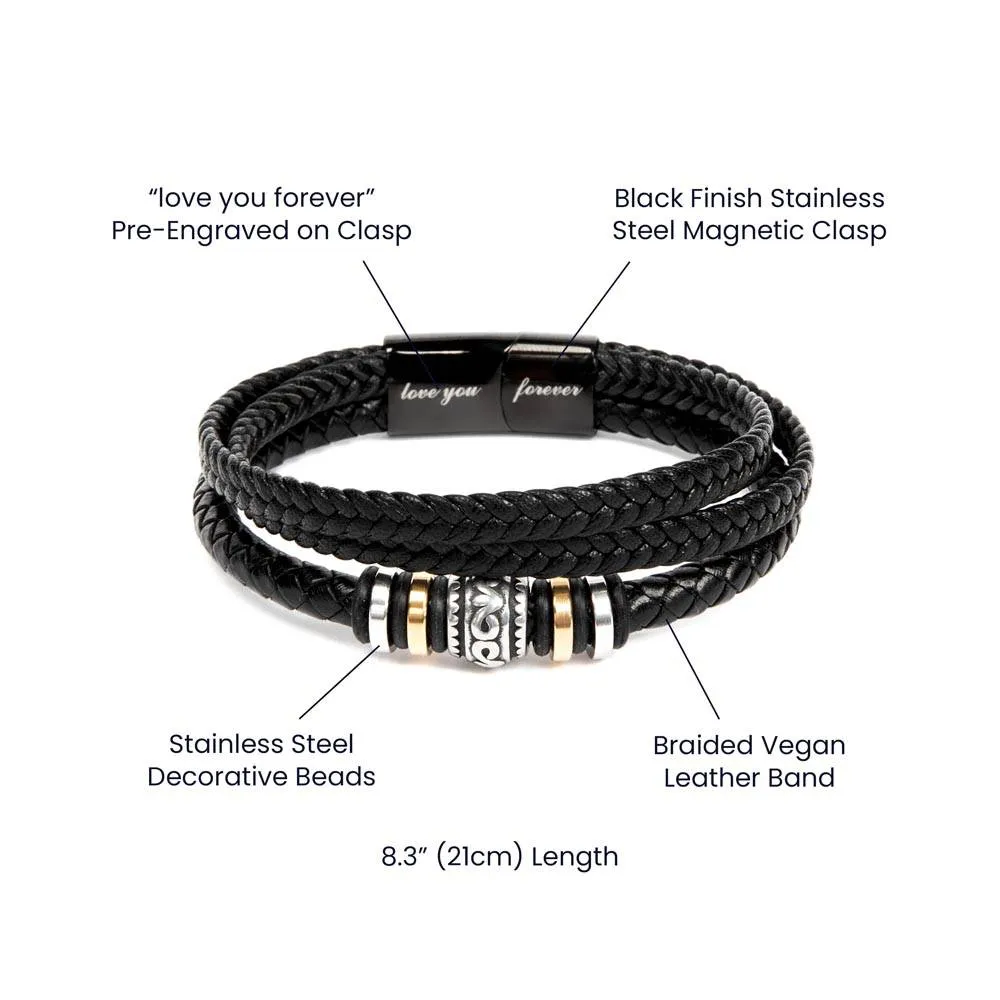 Gift For Son-Love You Forever bracelet-From Mom