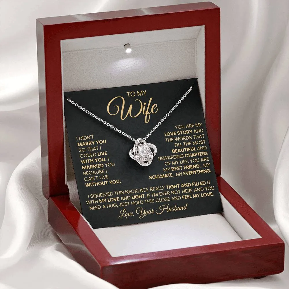 Gift For Wife "You Are My Love Story" Gold Love Necklace