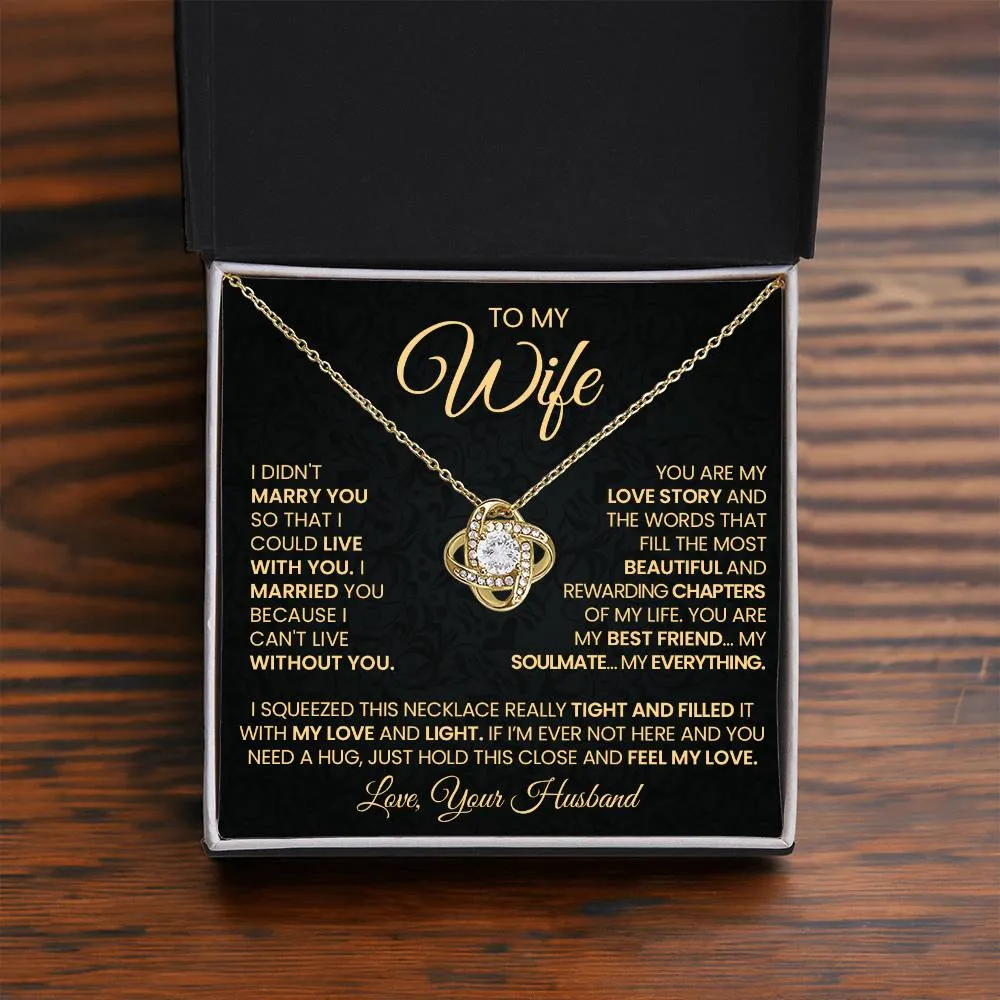 Gift For Wife "You Are My Love Story" Gold Love Necklace