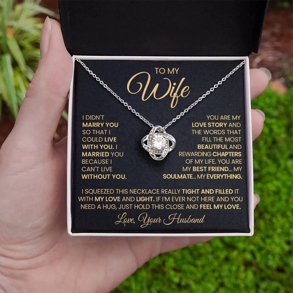 Gift For Wife "You Are My Love Story" Gold Love Necklace