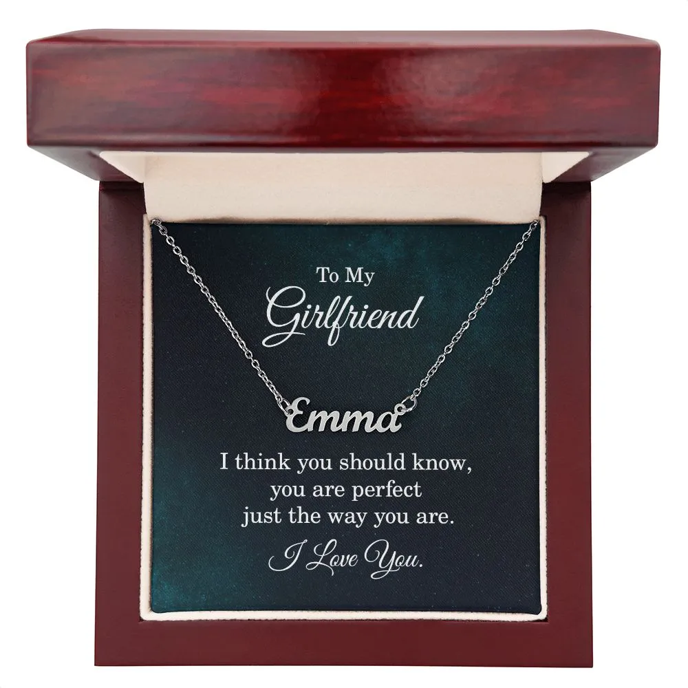 Girlfriend Custom Name Necklace-I think you should know