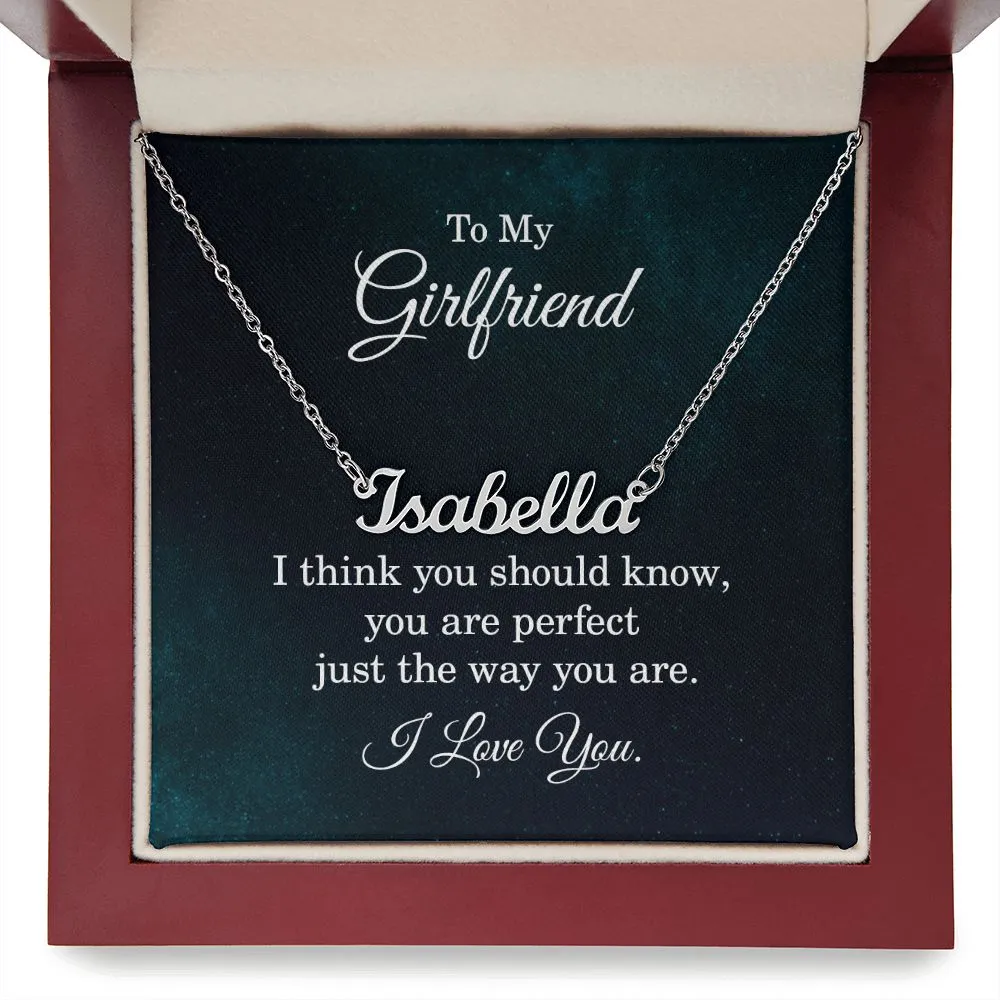 Girlfriend Custom Name Necklace-I think you should know