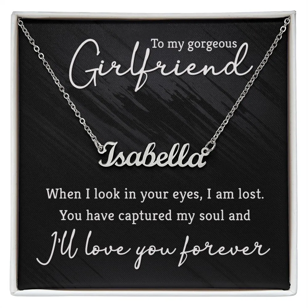 Girlfriend Custom Name Necklace-Love you forever