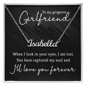 Girlfriend Custom Name Necklace-Love you forever