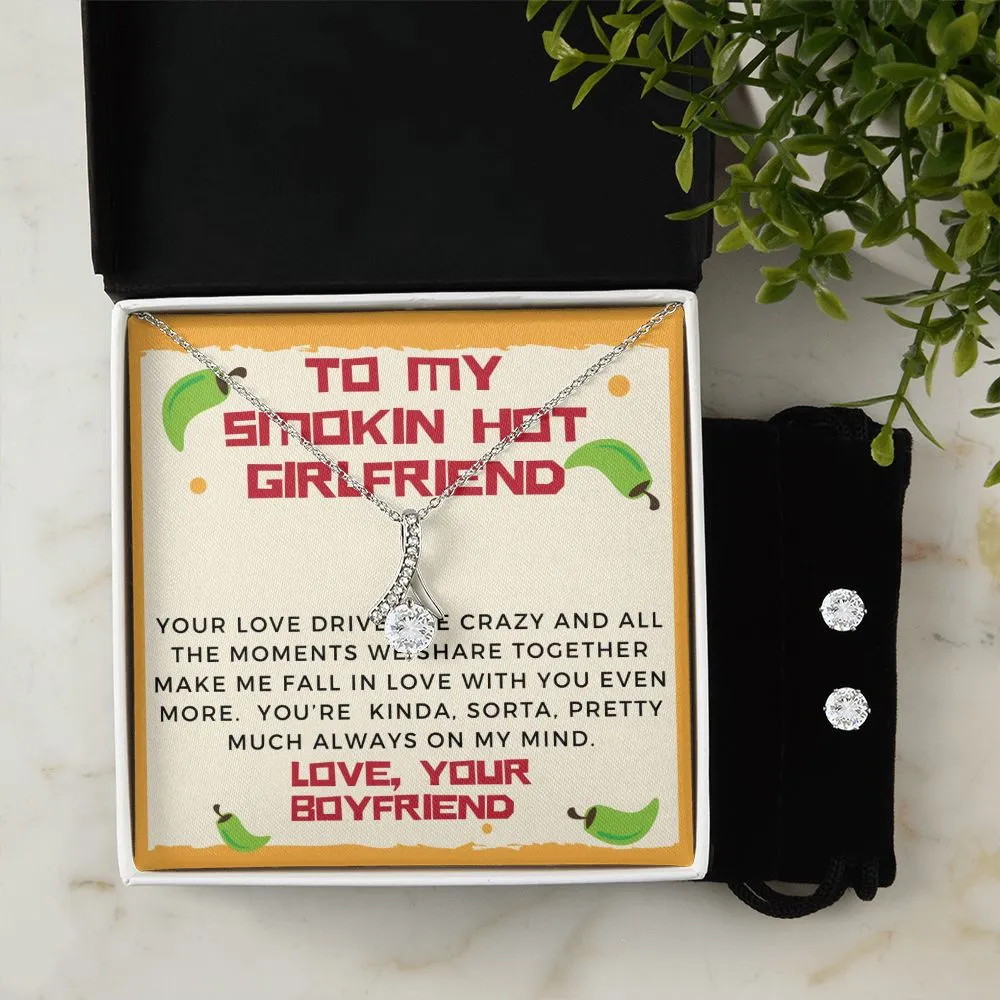 Girlfriend Jewelry Set, Necklace and Earring Set for Girlfriend