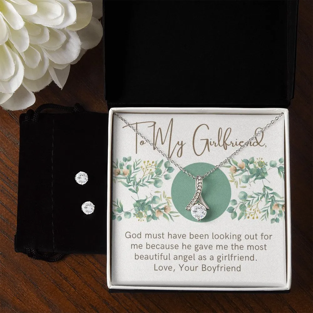 Girlfriend Jewelry Set, Necklace and Earring Set for Girlfriend