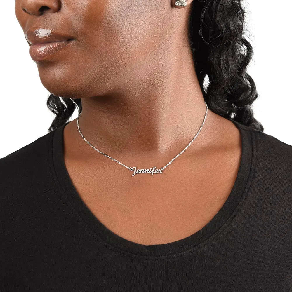 Girlfriend Name Necklace-Forever and Always