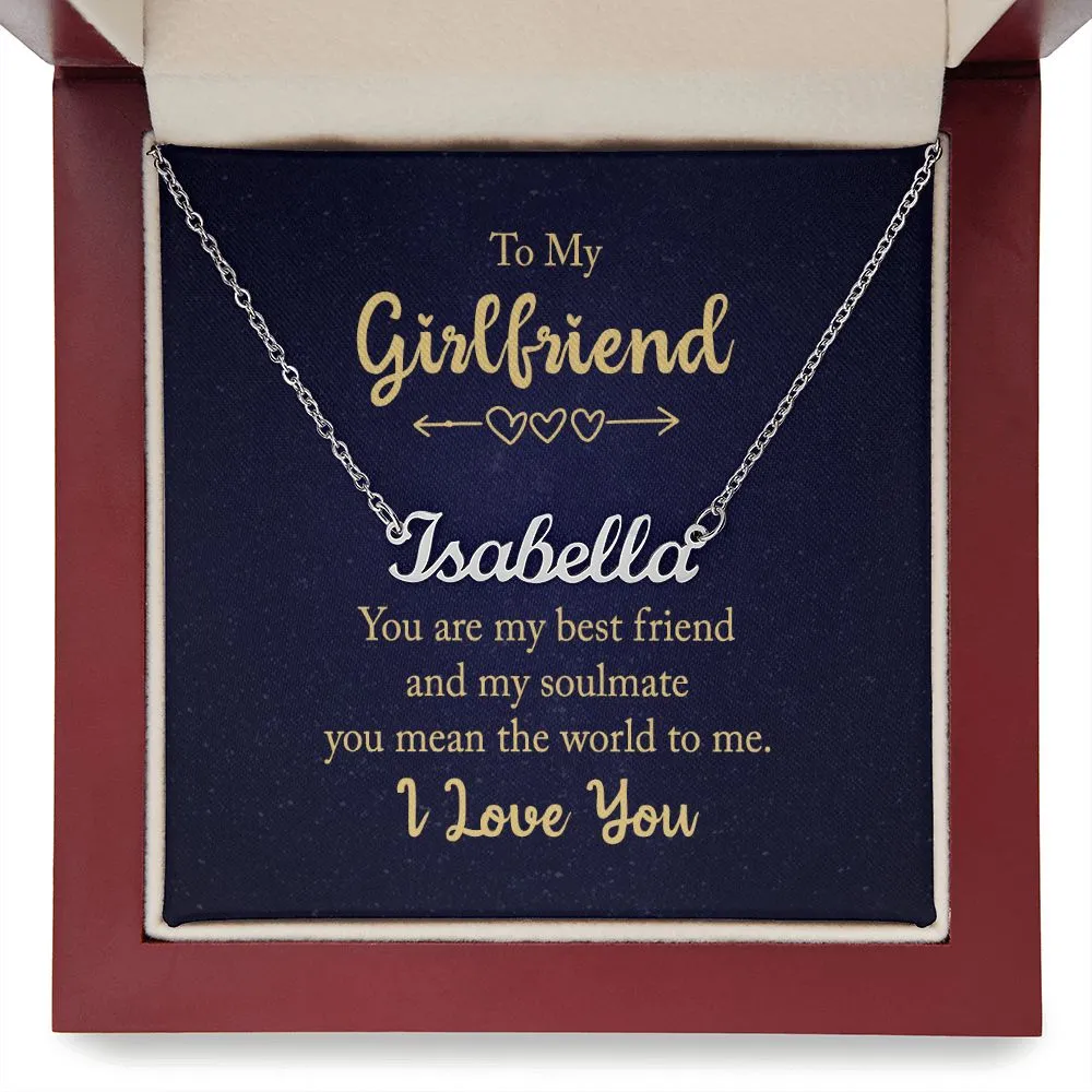 Girlfriend Name Necklace-You are my best friend