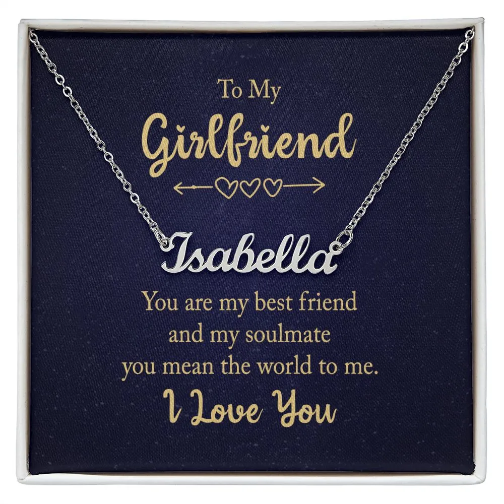Girlfriend Name Necklace-You are my best friend
