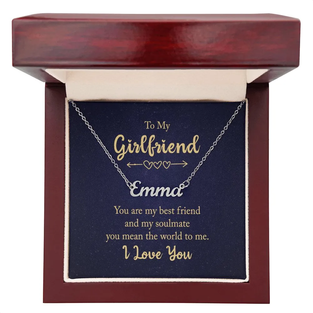 Girlfriend Name Necklace-You are my best friend