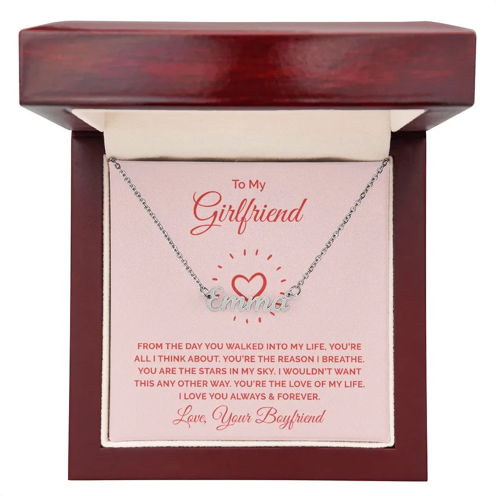 Girlfriend Name Necklace-You are the stars in my sky