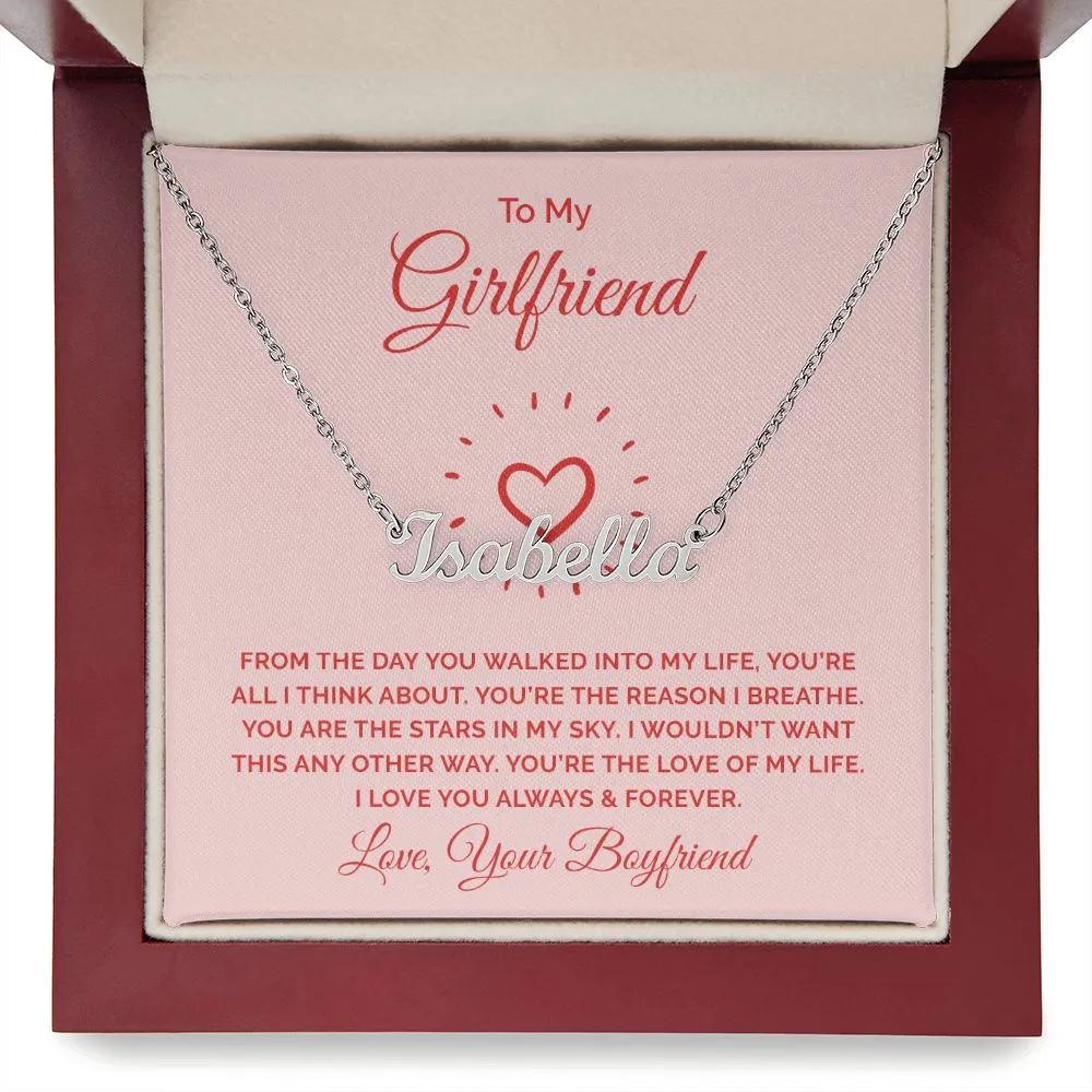 Girlfriend Name Necklace-You are the stars in my sky