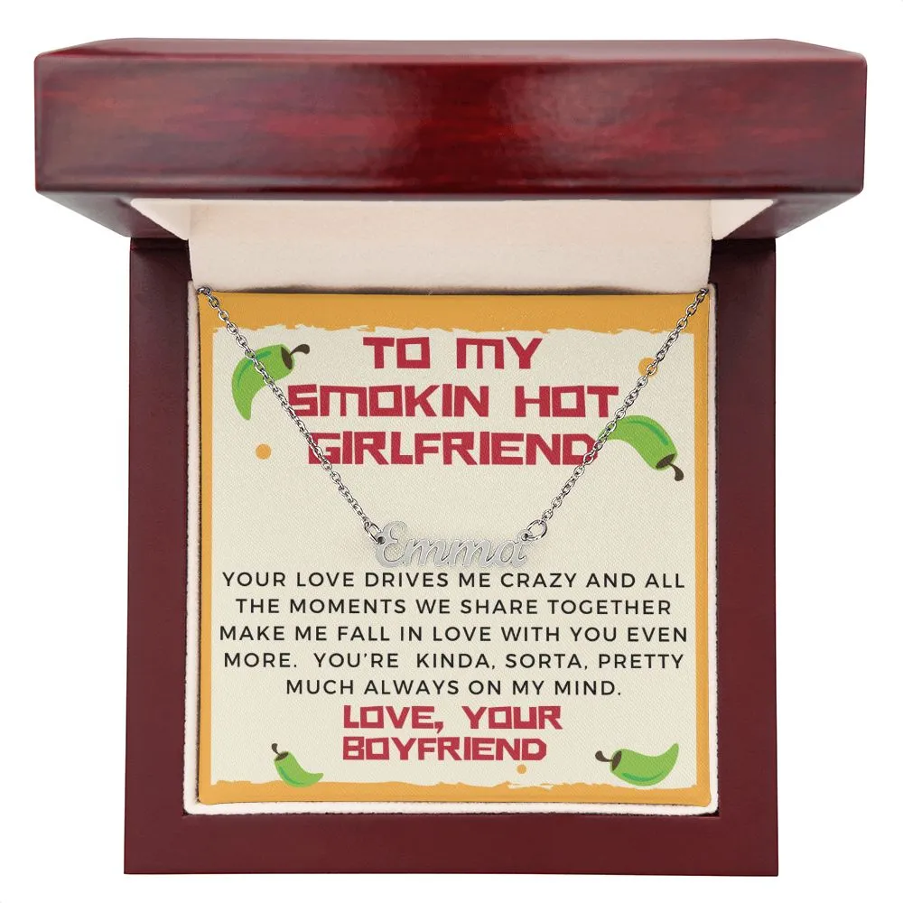 Girlfriend Name Necklace-Your love drives me crazy