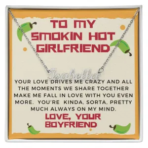 Girlfriend Name Necklace-Your love drives me crazy