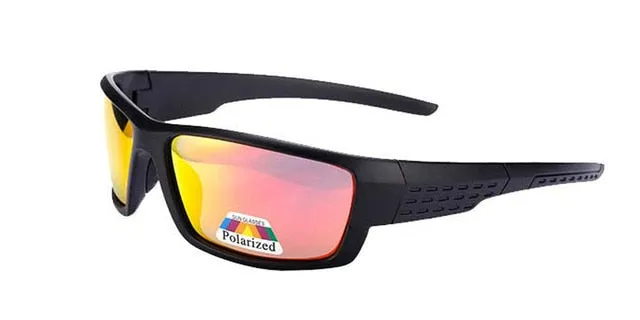 Glitztxunk Polarized Sunglasses Men Brand Designer Square Sports Sun Glasses for Men Driving Black Frame Goggle UV400 okulary