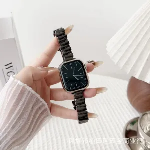 Glossy Stainless Steel Smartwatch Band for Apple Watch