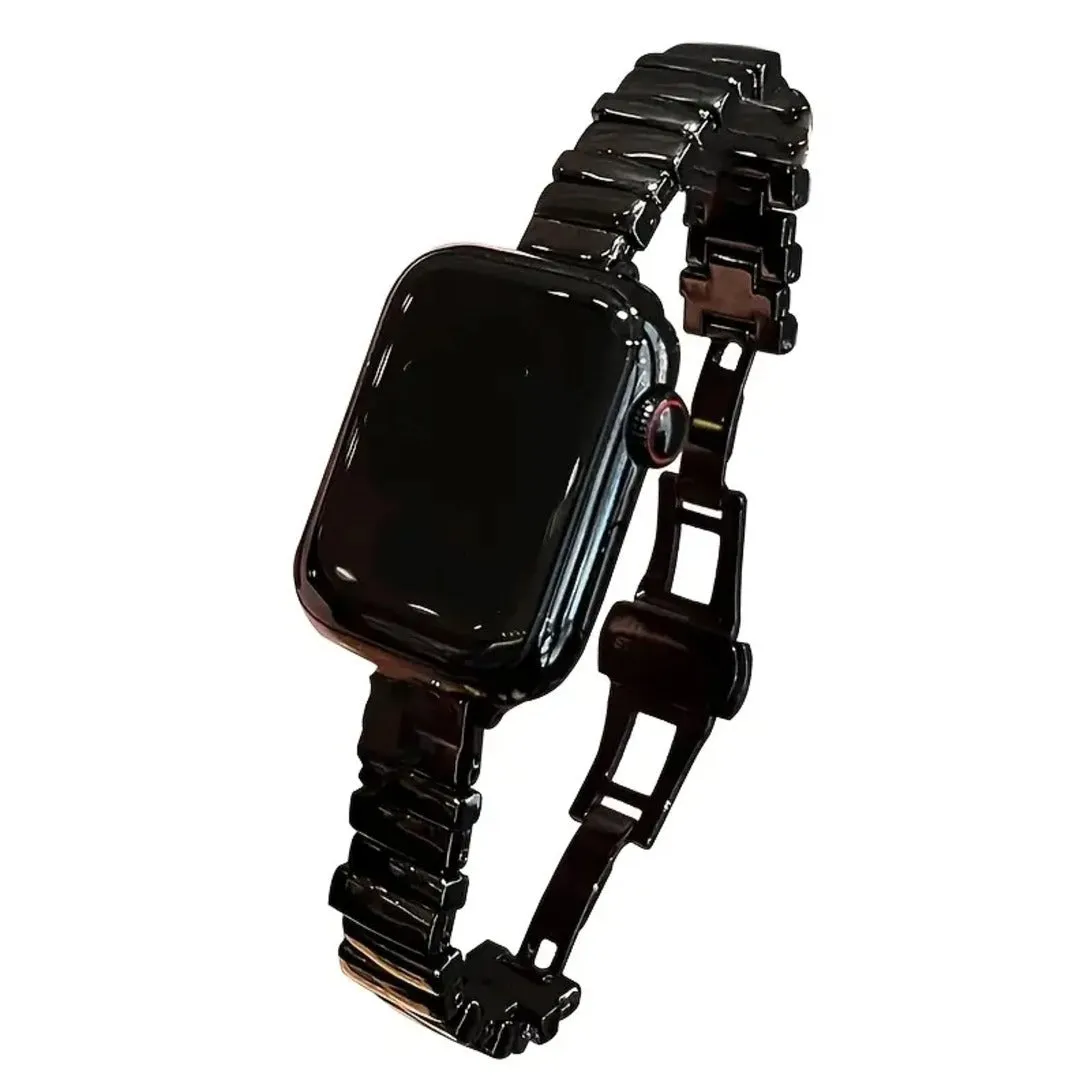 Glossy Stainless Steel Smartwatch Band for Apple Watch