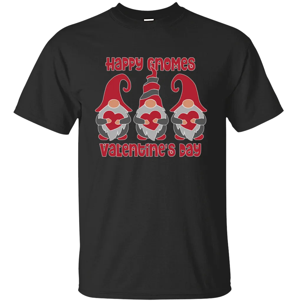 Gnome Happy Valentine's Day Heart Friends Girlfriend Boyfriend Wife Husband Family Gift Unisex T-Shirt