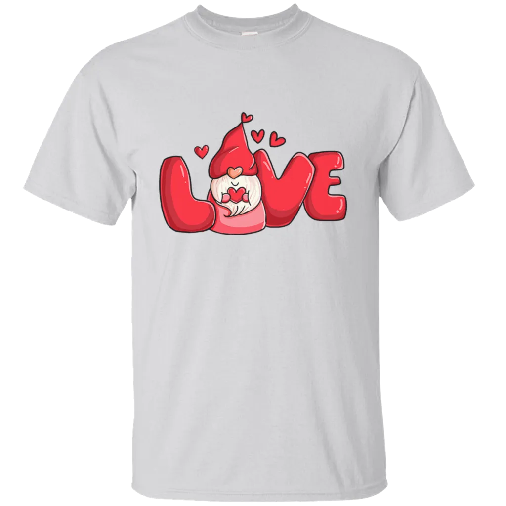 Gnome Happy Valentine's Day Heart Friends Girlfriend Boyfriend Wife Husband Family Gift Unisex T-Shirt