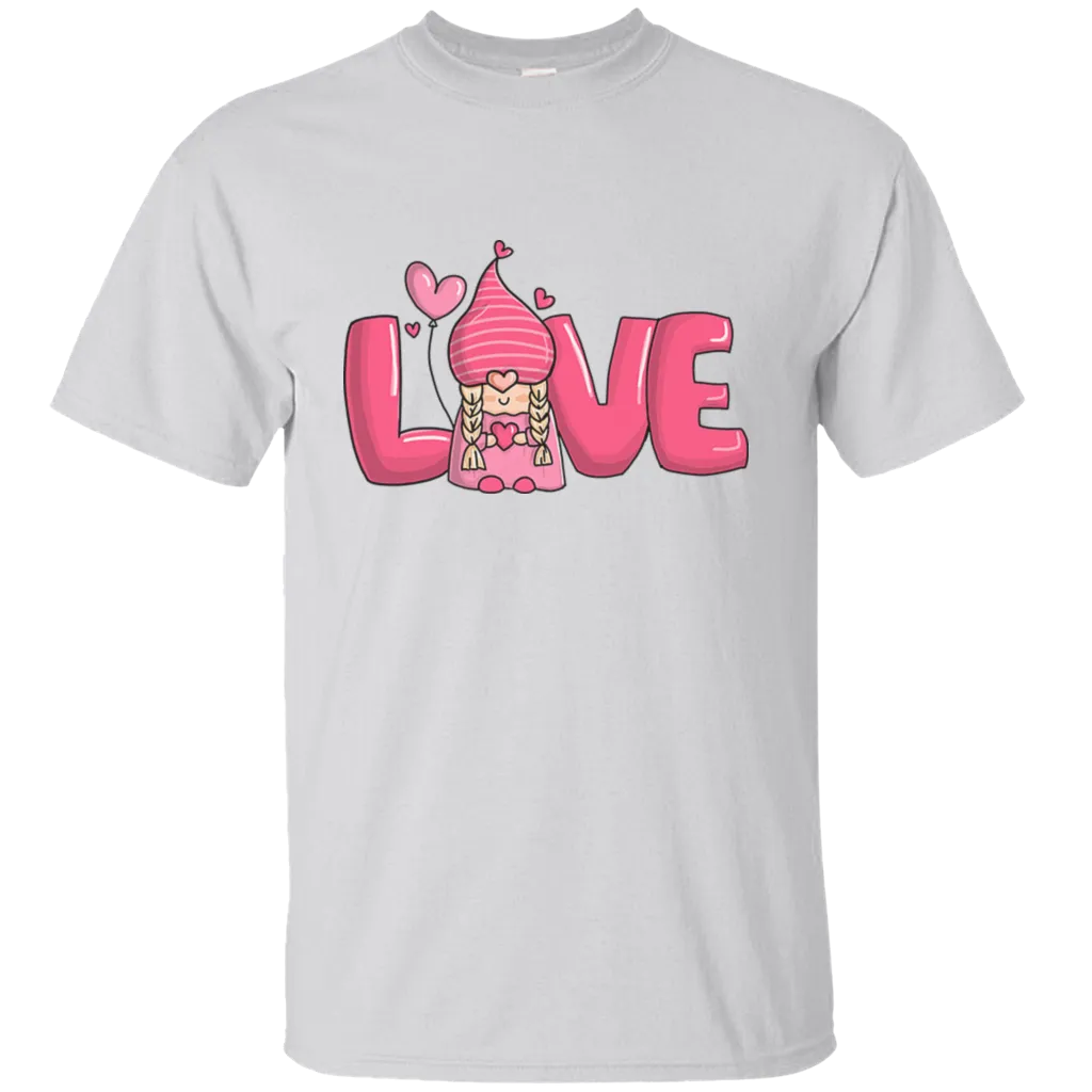 Gnome Happy Valentine's Day Heart Friends Girlfriend Boyfriend Wife Husband Family Gift Unisex T-Shirt