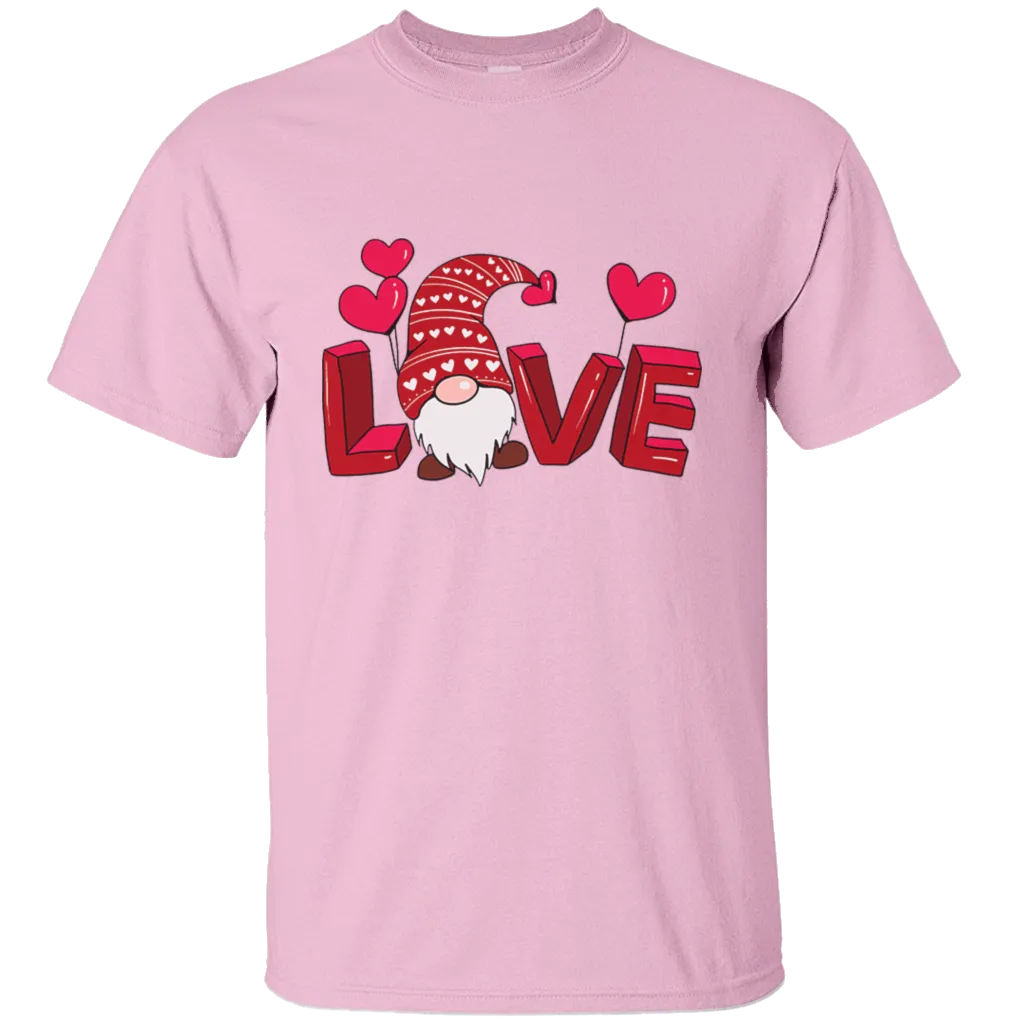 Gnome Happy Valentine's Day Heart Friends Girlfriend Boyfriend Wife Husband Family Gift Unisex T-Shirt