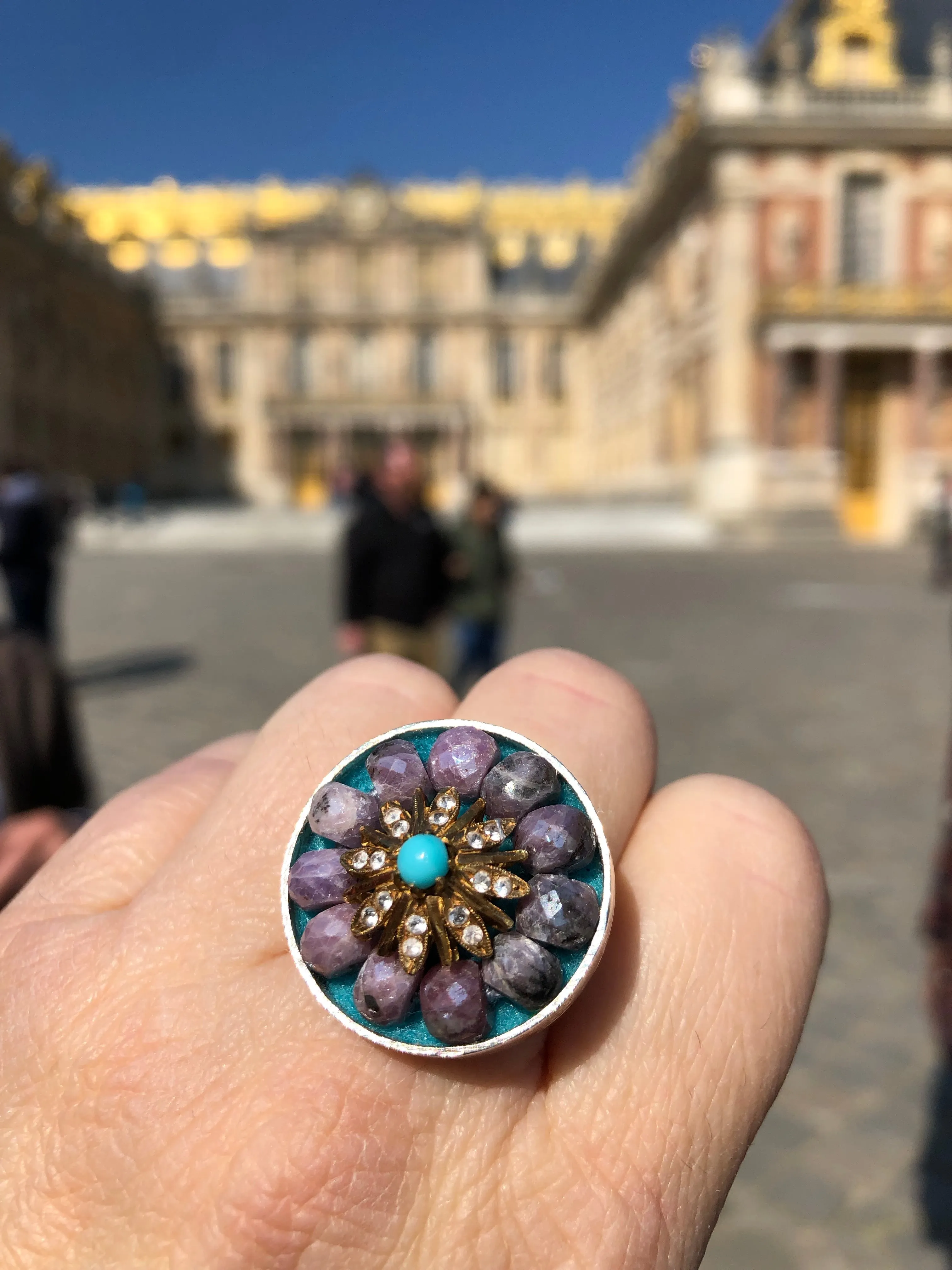 Gold and Diamond Mosaic Ring (Wanderlust Paris)
