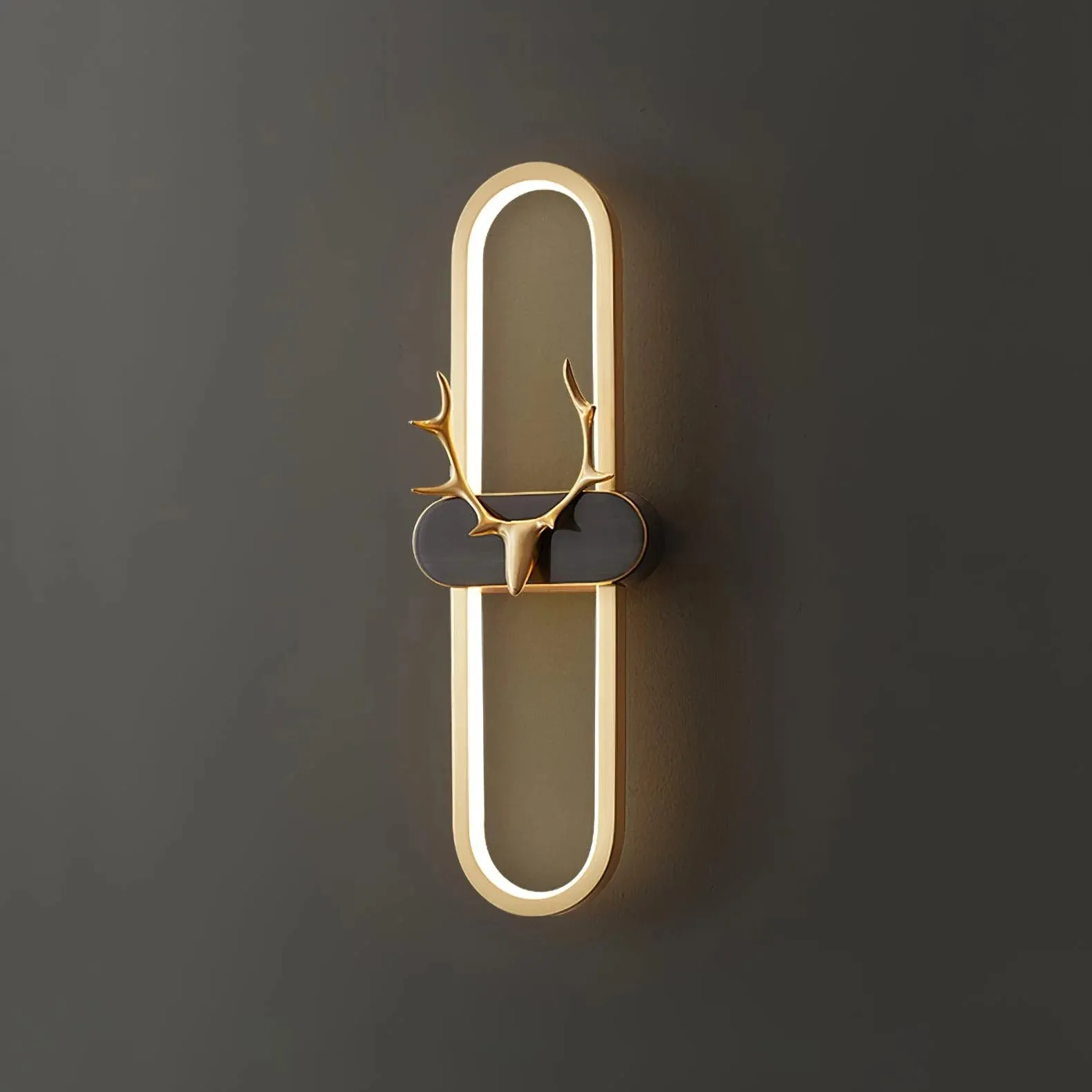 Gold Antler Wall Lamp