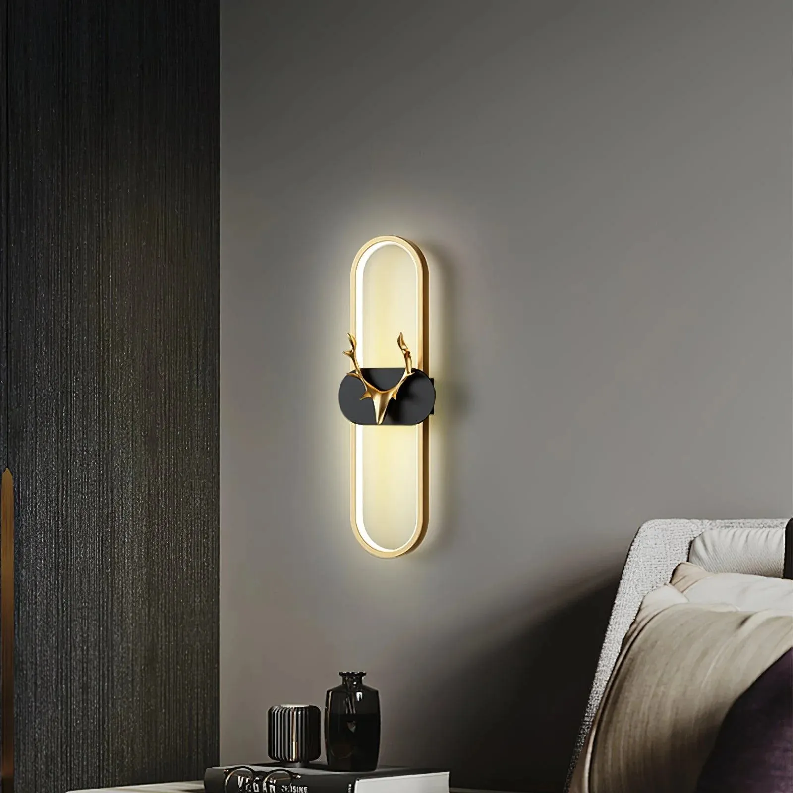 Gold Antler Wall Lamp
