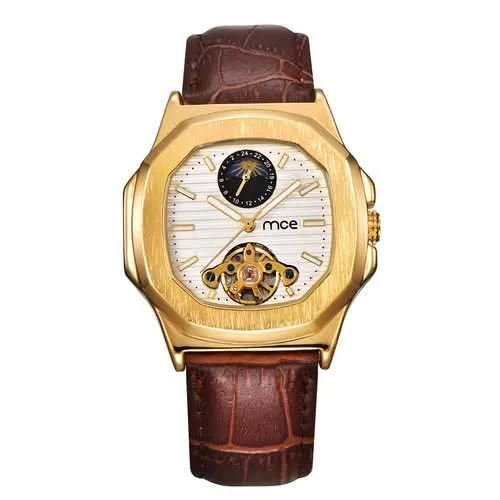 Gold Case Men Watch Moon Phase Automatic Mechanical Watch