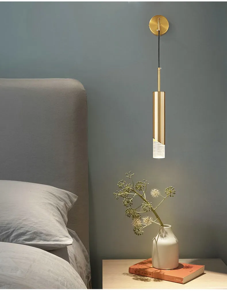 Gold Crystal Wall Lamp