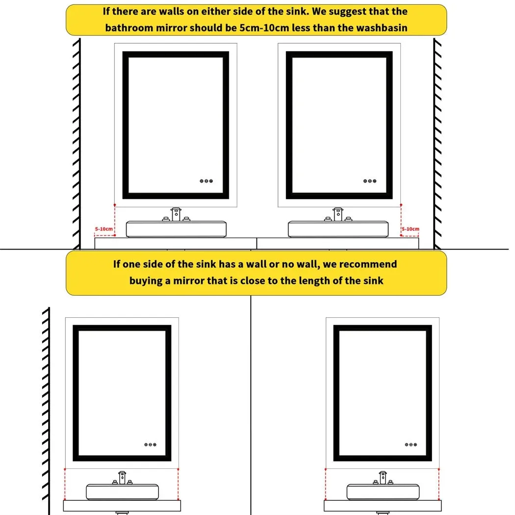 Gold Frame LED Bathroom Mirror with Dimmable Lights and Anti-Fog